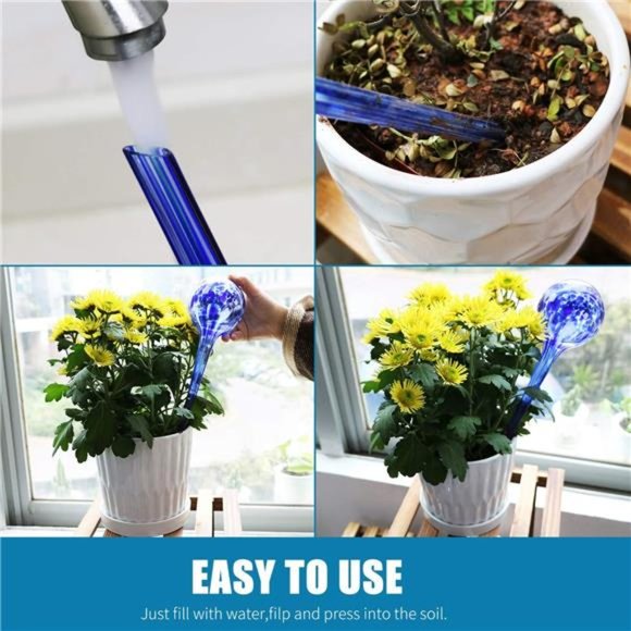 Plant Watering Globes, 2 Pieces Automatic Watering Bulbs with 2 Tags - Picture 8 of 8